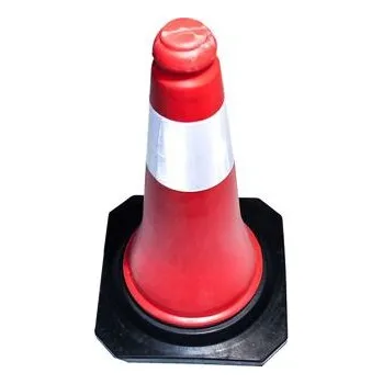 kužel silniční se základnou 750*380mm, těžký, červeno-bílý, plastový 7721H-75