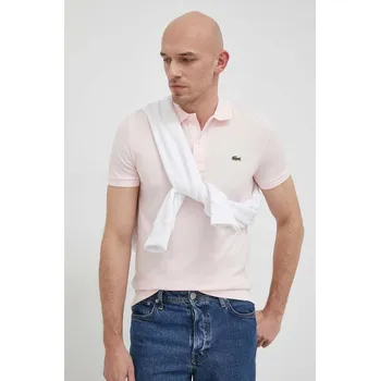 Pánské tričko Bavlněné polo tričko Lacoste PH4012 růžová 30A, vel. M
