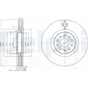 Brzdový kotouč Brzdový kotouč DELPHI BG3898