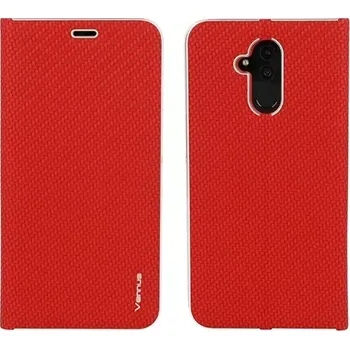 Pouzdro na mobilní telefon Pouzdro Vennus Book Carbon Samsung Galaxy J6 2018 J600 Červené