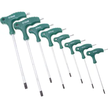 Zástrčné klíče Torx s otvorem a T-rukojetí, velikosti T10-T50 - JONNESWAY Velikost: T50