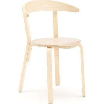Jídelní židle Dřevěná židle LINUS, výška sedáku 450 mm, dýha, bříza