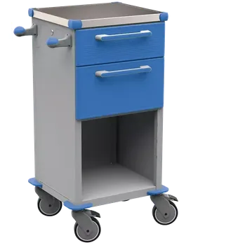 TINY 150 N vozík zdravotnický, plast ABS, modrá