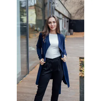 Dámský svetr Kardigan Mariana z bambusové teplákoviny tmavě modrý XS