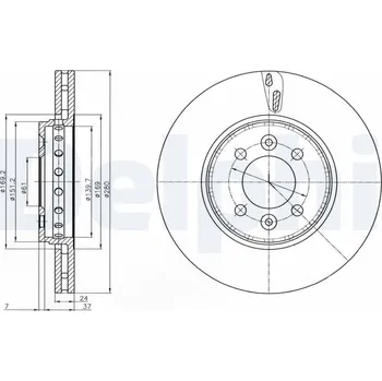 Brzdový kotouč Brzdový kotouč DELPHI BG4536C
