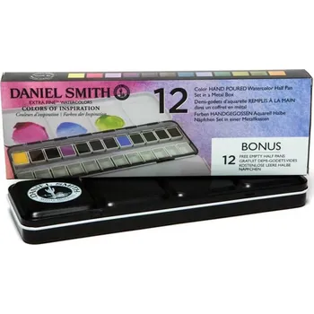 Paleta na barvy Sada akvarelových barev Daniel Smith - 12 pánviček colors of inspiration