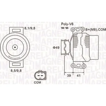 Alternátor Generátor MAGNETI MARELLI 063731953010