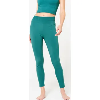 KIMJALY Dámské dlouhé legíny na jógu s vysokým pasem L MODRÁ|ZELENÁ