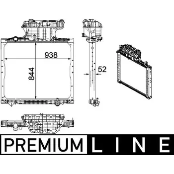 Chladič motoru Chladič, chlazení motoru MAHLE CR 1167 000P