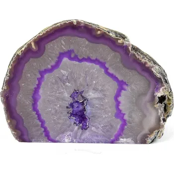 Přírodní kámen Achát fialový geoda s dutinou 178g (Brazílie)
