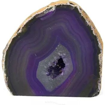 Přírodní kámen Achát fialový geoda s dutinou 279g (Brazílie)