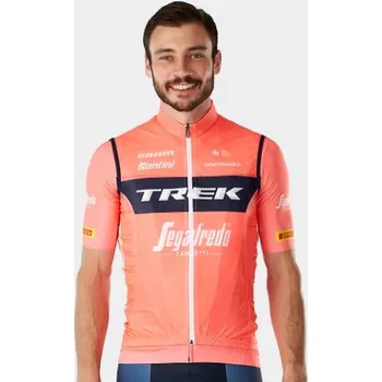 cyklistický dres Santini Trek Segafredo Windshell Vest 2022 Pink Coral XL
