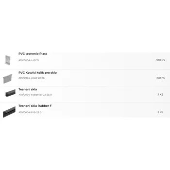 Zábradlí Hahn Steel Kotvení vrchní SL sklo těsnění, pro sklo 20,76mm V délce (m): 25 m