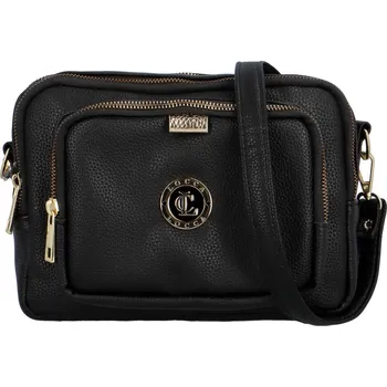 Kabelka Stylová dámská koženková crossbody kabelka Taiga, černá