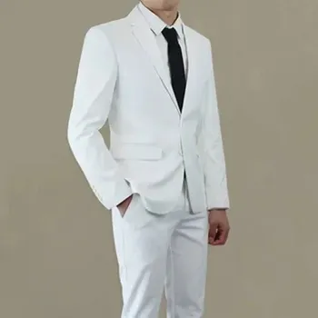 Pánský oblek Pánský formální oblek MC121 Velikost: M, Barva (Varianta): Sada 2 ks bílá