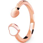 Beneto Něžný bronzový otevřený prsten se srdíčky AGG472-RG + 2 měsíce na vrácení zboží