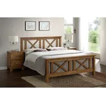 Postel + 2 ks noční stolek TEXAS II 180x200 cm barva teak