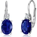 Silvego Stříbrné náušnice se syntetickým safírem Sierra SILVEGOB31811S + 2 měsíce na vrácení zboží