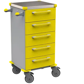 TINY 153 N vozík zdravotnický, plast ABS, žlutá