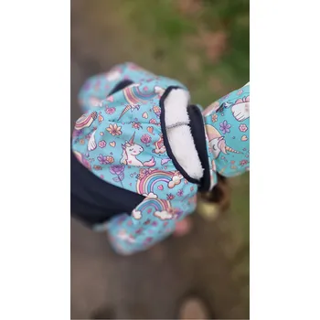 Yháček Softshellová bunda Yháček, letní, Jednorožci na mintu Velikost: 116