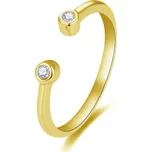 Beneto Pozlacený otevřený prsten se zirkony AGG471-G + 2 měsíce na vrácení zboží