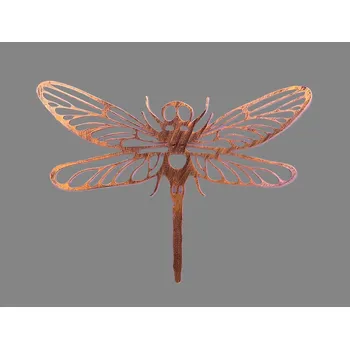 Zahradní dekorace Prodex Import Vážka kov hnědozlatá