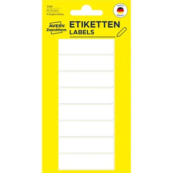 Samolepící etiketa Avery Zweckform 3086 Etikety na ruční popis 50x14 mm, 64 ks, bílé