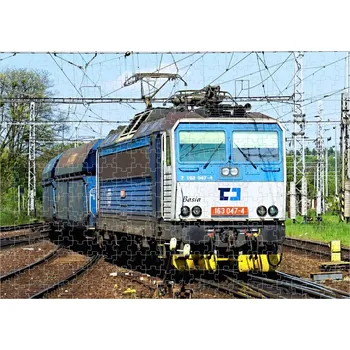 Puzzle Puzzle s lokomotivou 163 047-4 BASIA (foto puzzle vlak lokomotiva )
