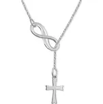 Soliter Zlatý originální náhrdelník Nekonečno s křížkem 273 001 00132 07 + 2 měsíce na vrácení zboží