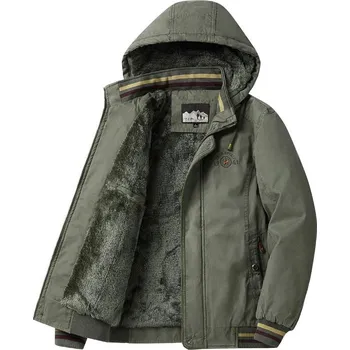 Pánský zimní kabát Pánská zimní bunda ND794 Barva: Zelená, Velikost: 4XL