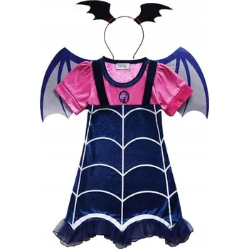 Karnevalový kostým VAMPIRINA upírka šaty Vampirina kostým KOSTÝM čelenka do vlasů 128