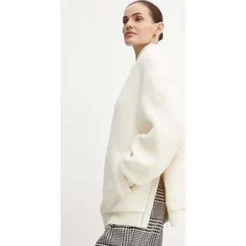 Dámská mikina Fleecová mikina BOSS béžová barva, 50524461 01X, vel. 38