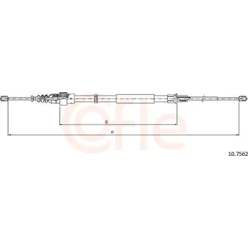 Brzdový systém Tažné lanko, parkovací brzda COFLE 10.7562
