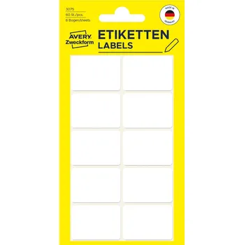 Samolepící etiketa Avery Zweckform 3075 Etikety na ruční popis 32x23 mm, 60 ks, bílé