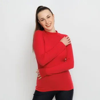 Dámské tričko Dámské červené MERINO tričko Velikost: S