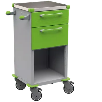 TINY 150 N vozík zdravotnický, plast ABS, zelená