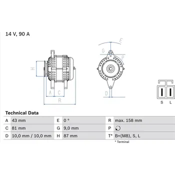 Alternátor Generátor BOSCH 0 986 080 430
