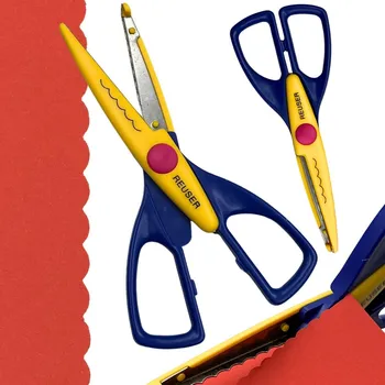 Kancelářské nůžky Kreativní nůžky vystřihující VLNY ZIG ZAG zoubkované KREJČOVSKÉ NŮŽKY