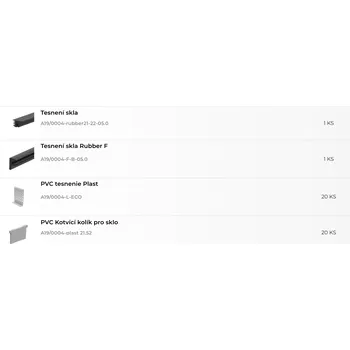 Zábradlí Hahn Steel Kotvení vrchní SL sklo těsnění, pro sklo 21,52mm V délce (m): 5 m