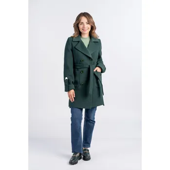 Kabát NELA zelený kostkovaný 36