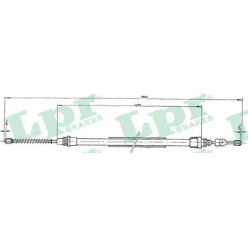 Lanko parkovací brzdy Tažné lanko, parkovací brzda LPR C0659B