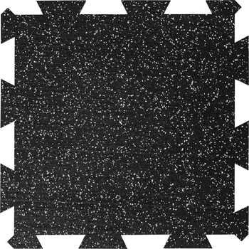 Rohožka Černo-šedá gumová podlahová deska (puzzle - střed) FLOMA FitFlo SF1050 - délka 50 cm, šířka 50 cm, výška 1 cm