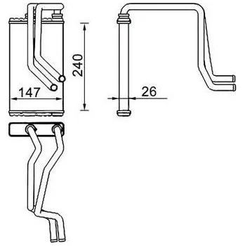 Výměník tepla, vnitřní vytápění MAHLE AH 271 000S