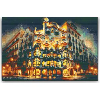Diamantové malování Diamantové malování - Casa Batlló, Barcelona Velikost: 40x60cm, Rámování: Pouze srolované plátno, Diamanty: Čtvercové