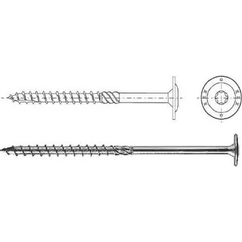 Vrut Vrut do dřeva konstrukční 8 x 380 talíř.hlava T40 ZŽ