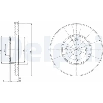 Brzdový kotouč Brzdový kotouč DELPHI BG2804