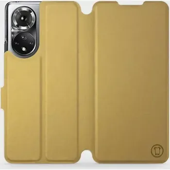 Pouzdro na mobilní telefon Knížkové flip pouzdro Mobiwear - Honor 50 - Zlatavé (Parádní flip obal, kryt, pouzdro Mobiwear na mobilní telefon Huawei Honor 50)