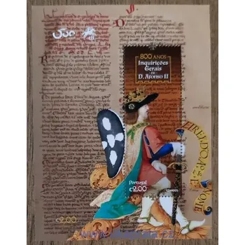 Poštovní známka Portugalsko ** aršík Bl 463, král Alfonso II., 800. výročí, r. 2020