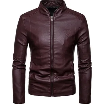 Moto bunda Pánská kožená bunda ND129 Barva: Vínová, Velikost: 4XL