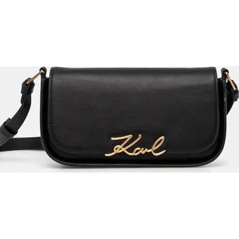 Kabelka Kožená kabelka Karl Lagerfeld K/SIGNATURE A1W30039 černá 99X, vel. ONE SIZE